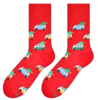 Skarpety świąteczne męskie More Cars czerwone