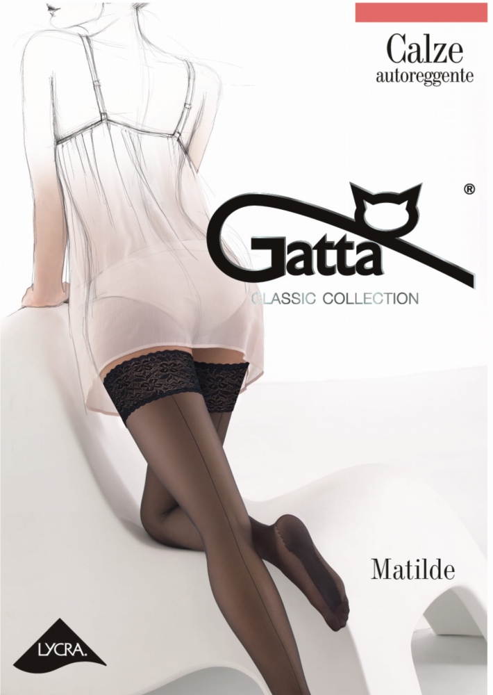 Gatta pończochy ze szwem czarne gatta matilde