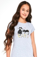 piżama-cornette-cats szary-melanż.jpg