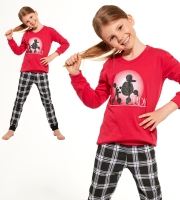 zimowa dziewczęca pizamka cornette z długimi spodniami 377-378-157 lady malinowy róż.jpg