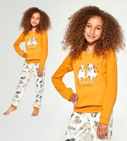 Piżama dziewczęca Cornette 594/592/145 Dogs pomarańczowy