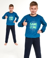 bawełniana piżama chłopięca dla graczy długa cornette 267-131 game zone marine.jpg