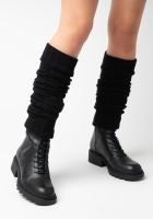 czarne getry steven 068 wełniane ocieplacze na nogi