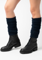 getry steven 068 wełniane ocieplacze na nogi granatowe