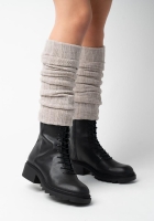 beżowe getry steven 068 wełniane ocieplacze na nogi