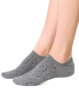 Stopki damskie wzorzyste Steven 021/069 szary melanż