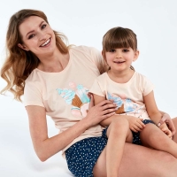 piżamy-rodzinne-z-krótkim-rękawem-dla mamy-córki-cornette-deliccious.jpg