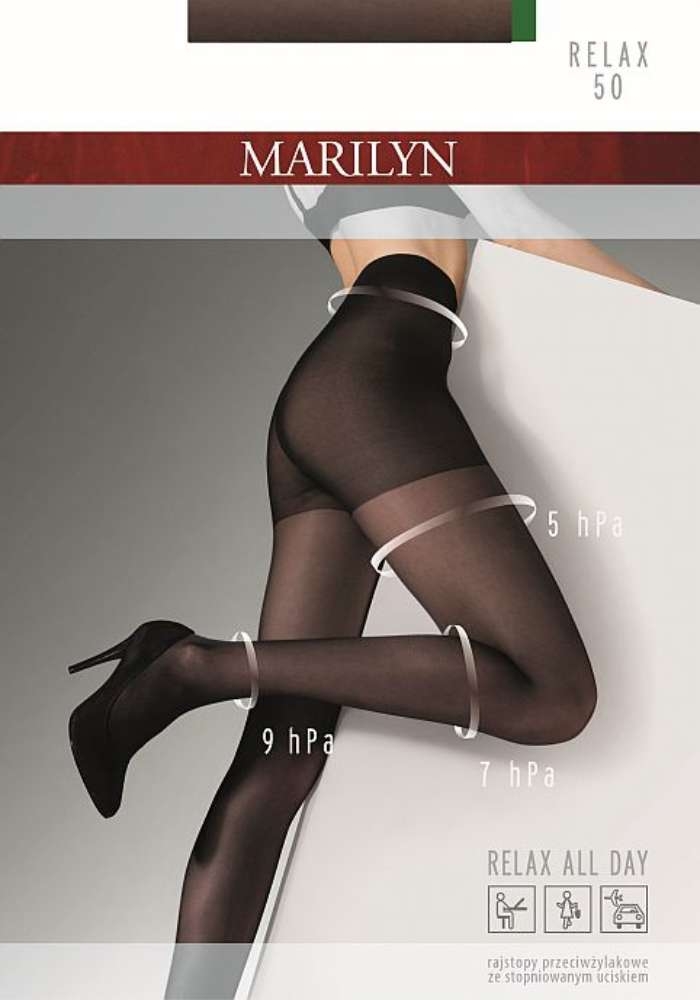 Rajstopy przeciwżylakowe z reguralnym uciskiem marilyn relax 50 den