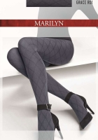 Rajstopy w romby Marilyn Grace R 01 mikrofibra 60 den
