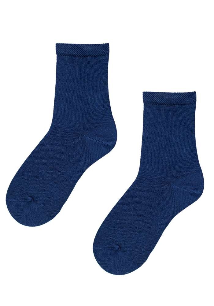 bawełniane-granatowe skarpetki gładkie dzięcięce gatta-wola