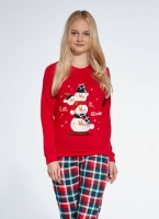 Piżama świąteczna dla dziewczynki Cornette 594-(592)-172  Snowman 
