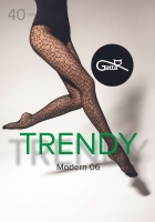 Gatta Modern 06 rajstopy damskie o wzorze siatki 40 den czarne