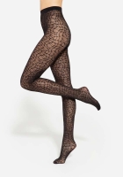 gatta modern 06 rajstopy ze wzorem siatki w kolorze czarnym 40 den