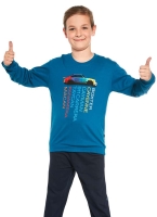 piżama chłopięca z długim rekawem cornette 267/150 car models