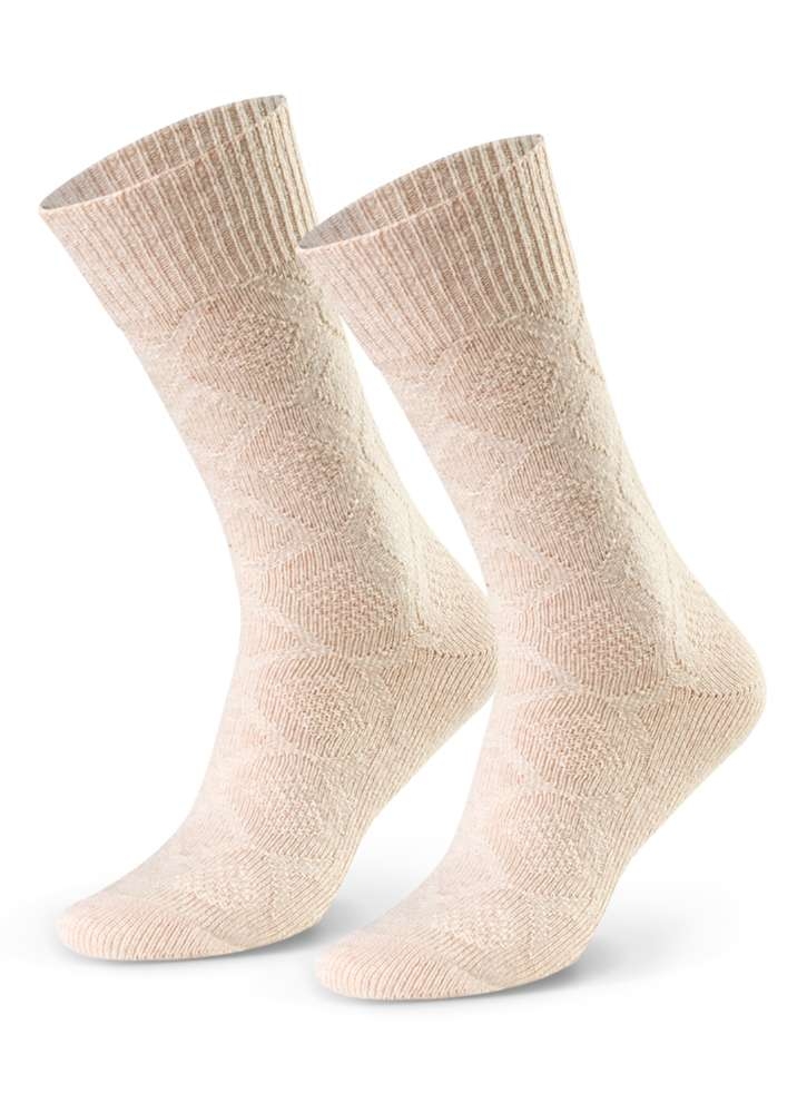 wełniane-skarpetki-damskie-steven-093-36-beżowy-melanż