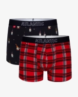 mikołajkowy-prezent-bokserki-swiateczne-atlantic szorty w zestawie 2 sztuk 2gmh-019