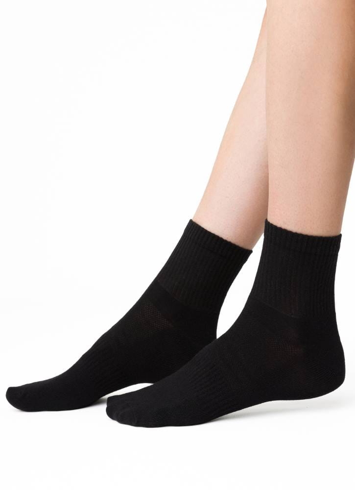 skarpety sportowe damskie kolor czarny za kostkę steven 026-214.jpg