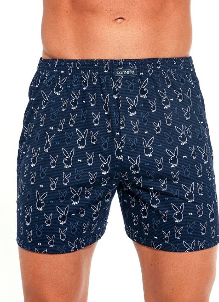 Cornette wesołe bokserki męskie w króliczki 001/155 classic granat