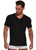 Cornette koszulka męska gładka T-Shirt  Authentic 201 czarna