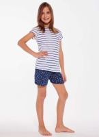 letnia piżama-dziewczęca cornette 245/246-103 marine