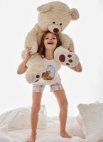 cornette 787/788-105 piżama z krótkim rękawem dla dziewczynki w kolorze ecru