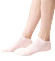 bawełniane stopki damskie w prążki steven 137 kolor jasny róż