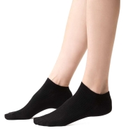 bawełniane stopki damskie w prążki steven 137 kolor czarny