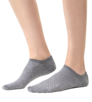 skarpety stopki bawełniane w ażurowy wzór 066 kolor szary melanż.jpg