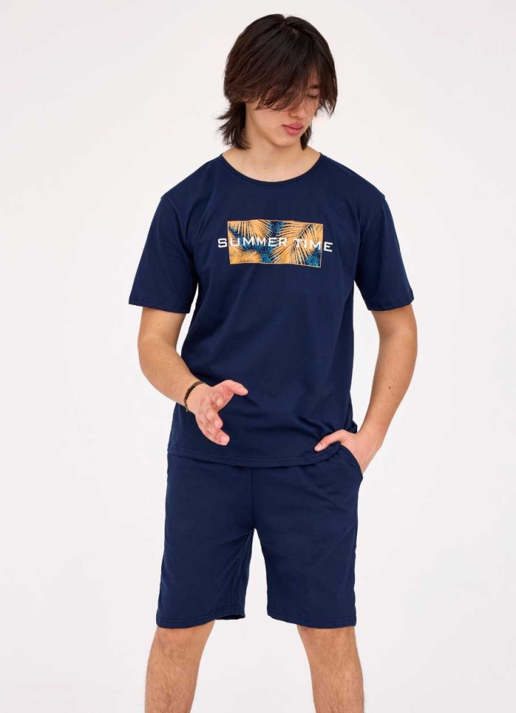 bawełniana pizama młodzieżowa F&Y cornette 500-45 summer time.jpg