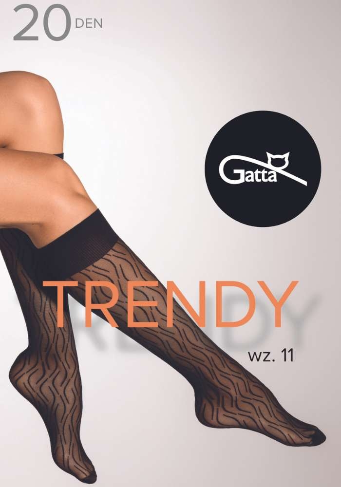Podkolanówki pończosznicze z lycrą 20 den wzzorzyste Gatta Trendy wz.11