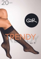 Podkolanówki pończosznicze z lycrą 20 den wzzorzyste Gatta Trendy wz.11