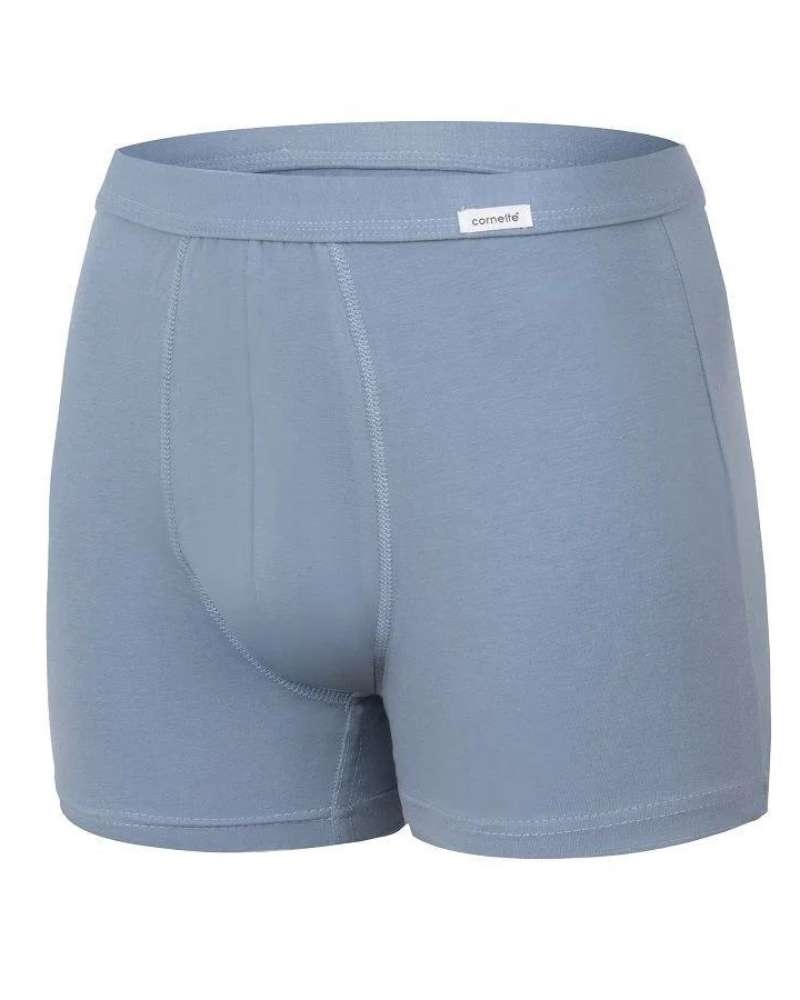 bokserki szorty gładkie męskie cornette 220 authentic blu stone