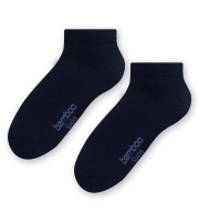 bambusowe-skarpetki-stopki-męskie-Steven-094- gładkie-granatowe