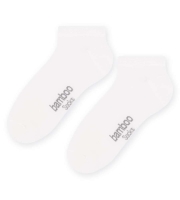 Skarpetki-stopki-bambusowe-męskie-Steven-094- gładkie-białe