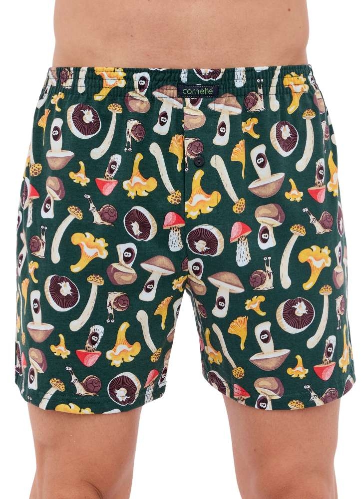 Bokserki luźne męskie w grzybki cornette 001-165