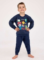 chłopięca piżama na zimę cornette 478-159 winner