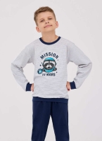 bawełniana pizama chłopięca długa cornette 268-166 mission