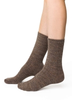 skarpety wełniane z alpaki beżowy melanż steven 044