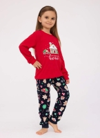 Piżama świąteczna dla dziewczynki Cornette 594-(592)-175 Home