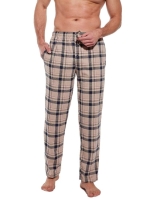 spodnie od pizamy cornette 269-49 beżowe w kratkę