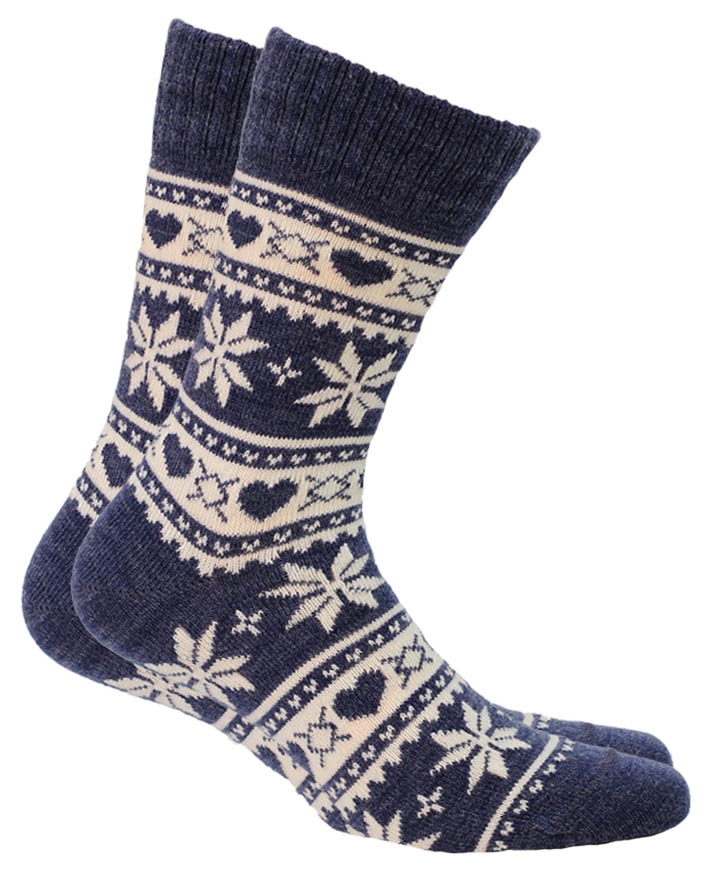 Skarpety świąteczne męskie wełna akryl Wola wz.963