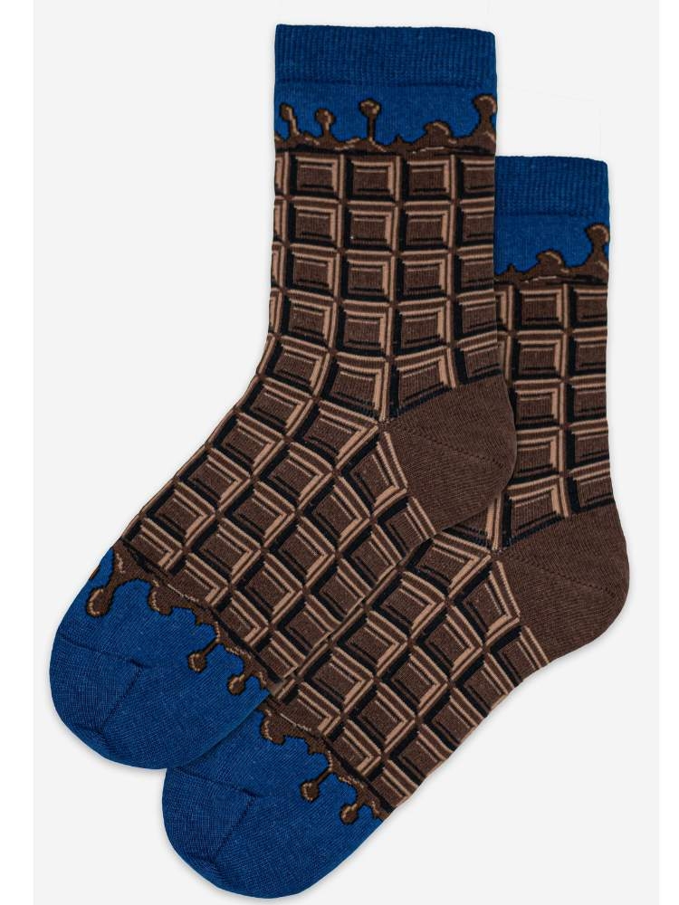 Skarpety Gatta & Wedel tabliczka czekolady dark choco. Skarpetki inspirowane aksamitną i rozpływającą się czekoladą. Powstały w ramach współpracy marek Gatta i Wedel.