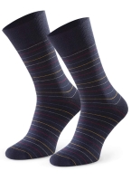 Skarpety męskie w paski Steven 056/242 granat 