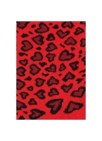 skarpety damskie w czerwone serduszka Marilyn panther hearts