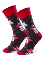 Skarpety Walentynkowe męskie Steven 136/154 grafit melanż