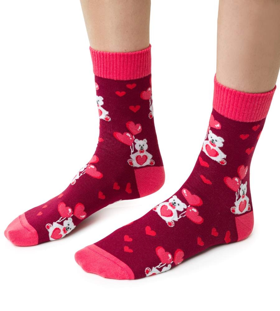 Skarpetki Walentynkowe dla Niej Steven 136/122 – Idealny Prezent na Dzień Zakochanych!