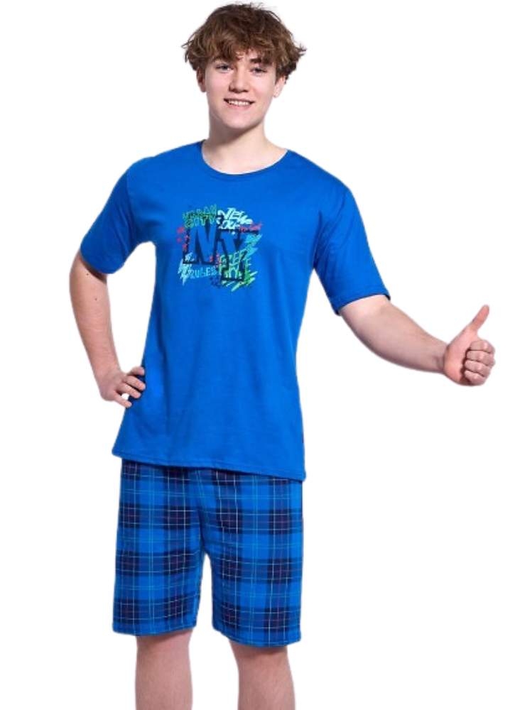 letnia piżama z krótkim rękawem dla nastolatka Cornette piżama młodzieżowa chłopięca 551/51 freestyle