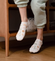 Stopki damskie w pomarańcze Steven 017-029 Planeta ziemia  ecru