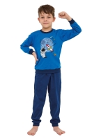 Kosmiczna piżama dla chłopca długi rękaw długie spodnie Cornette 966-176 galaxy.jpg