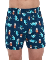 Bokserki męskie luźne w kameleony Cornette 001-175 classic kolor granat